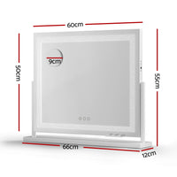 Embellir Makeup Mirror 60x50cm 360? Rotatable Vanity Mirror with Lights Crystal LED