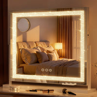 Embellir Makeup Mirror 60x50cm 360? Rotatable Vanity Mirror with Lights Crystal LED