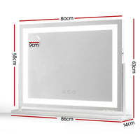 Embellir Makeup Mirror 80x58cm 360? Rotatable Vanity Mirror with Lights Bright Light Strip Adjustable