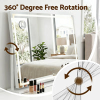 Embellir 90x60cm Makeup Mirror 360 degree Rotatable Vanity Mirror 10x magnifing
