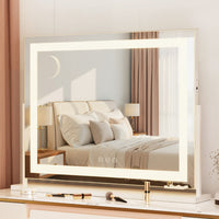 80x65cm Embellir Makeup Mirror Hollywood Vanity with LED Light White Frame