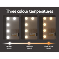 Embellir Bluetooth Makeup Mirror 58x46cm Hollywood Vanity with LED Light Wall