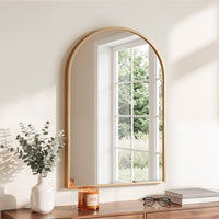 Embellir Arch Wall Mirror, Decorative Gold Frame Mirrors, 61x41cm Bathroom Vanity Mirror, Slim Frame for Living Room Entryway Bedroom Decor