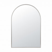Embellir Arch Wall Mirror, Decorative Silver Frame Mirrors, 61x41cm Bathroom Vanity Mirror, Slim Frame for Living Room Entryway Bedroom Decor