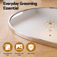 Embellir Arch Wall Mirror, Decorative Silver Frame Mirrors, 86x81cm Bathroom Vanity Mirror, Slim Frame for Living Room Entryway Bedroom Decor