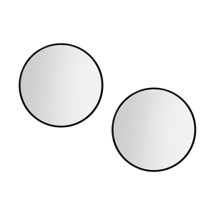 Embellir 2 Wall Mirror Makeup 50cm Home Decor Framed Mirrors Bathroom Round Black