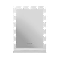 Embellir Makeup Mirror 43x61cm Hollywood Vanity with LED Light Tabletop White