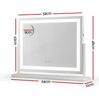 Embellir Makeup Mirror 58x46cm 360? Rotatable Vanity Mirror with Lights Bright Light Strip Adjustable