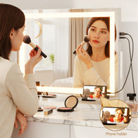 Embellir Makeup Mirror 58x46cm 360? Rotatable Vanity Mirror with Lights Bright Light Strip Adjustable
