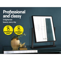 Embellir Makeup Mirror 25x30cm Hollywood Vanity with LED Light Rotation Black