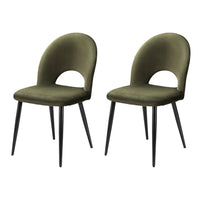 Dining Chairs Green Velvet Set Of 2 Loren
