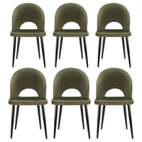 Artiss Dining Chairs Set of 6 Velvet Hollow Green