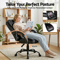 Artiss Massage Office Chair Executive Computer Gaming Chairs Black PU Leather