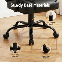 Artiss Massage Office Chair Executive Computer Gaming Chairs Black PU Leather