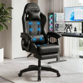 Artiss Gaming Office Chair with 8 Point Message Reline Ergonomic Black
