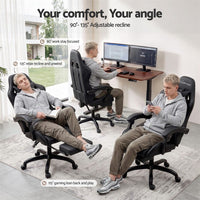 Artiss Gaming Office Chair with 8 Point Message Reline Ergonomic Black