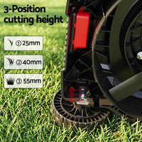Giantz Petrol Lawn Mower 149cc 4 Stroke Hand Push 16in Grass Cutter Lawnmower