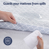 Giselle Cooling Mattress Protector Waterproof Deep Pocket Fitted Cover Double