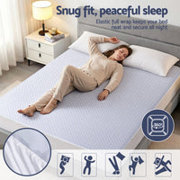 Giselle Cooling Mattress Protector Waterproof Deep Pocket Fitted Cover Double