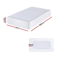 Giselle Cooling Mattress Protector Waterproof Deep Pocket Fitted Cover Single