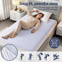 Giselle Cooling Mattress Protector Waterproof Deep Pocket Fitted Cover Single