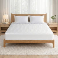 Giselle Waterproof Mattress Protector 100% Cotton Quilted Fitted Cover King