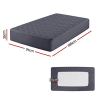 Giselle Water-Resistant Mattress Protector Microfiber 35cm 360° Fit Single