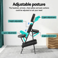 Zenses Portable Massage Chair Lightweight Folding Tattoo Lash Beauty Bed