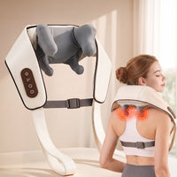 Livemor Neck Massager with Heat Pillow Shiatsu Shoulder Back Massager Pain Relief Tissue Kneading