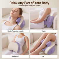Livemor Neck & Shoulder Massage Pillow with Heat, Cordless 4D Kneading Massager for Home & Office
