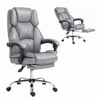 Artiss Executive Office Chair Footrest Grey