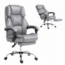 Artiss Executive Office Chair Footrest Grey