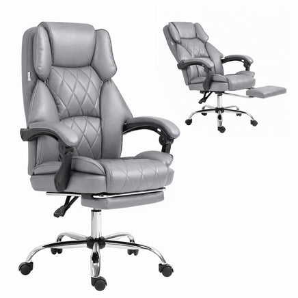 Artiss Executive Office Chair Footrest Grey