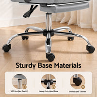 Artiss Executive Office Chair Footrest Grey