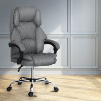 Executive Office Chair Recliner Grey