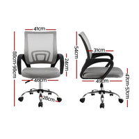 Mesh Office Chair Mid Back Grey