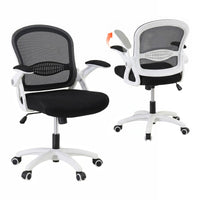 Artiss Mesh Office Chair Mid Back Black