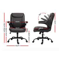 Executive Office Chair Mid Back Ash Black