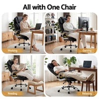 Artiss Executive Office Chair Leather Tilt Black