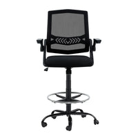 Artiss Office Chair Drafting Stool Mesh Chairs Black
