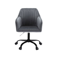 Artiss Office Chair Velvet Seat Dark Grey