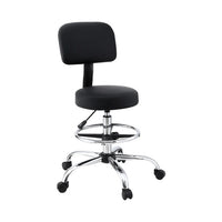 Office Chair Drafting Computer Standing Desk Chairs Ergonomic PU Black