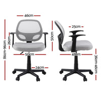 Mesh Office Chair Computer Gaming Desk Chairs Work Study Mid Back Grey