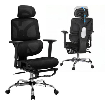 Artiss Ergonomic Office Chair Footrest Black
