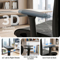 Artiss Ergonomic Office Chair Footrest Black