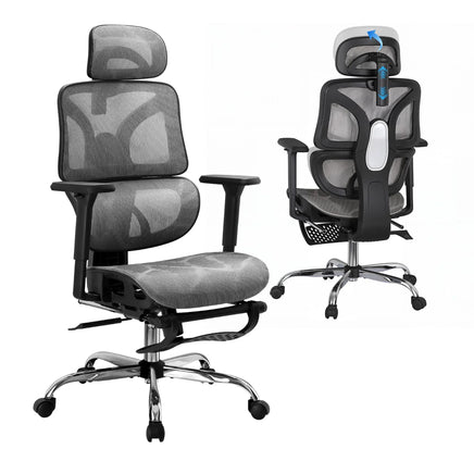 Artiss Ergonomic Office Chair Footrest Grey