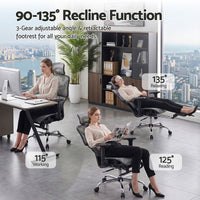 Artiss Ergonomic Office Chair Footrest Grey