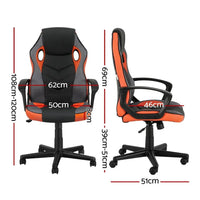 Artiss Gaming Office Chair Computer Executive Racing Chairs High Back Orange