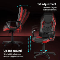 Artiss Gaming Office Chair Computer Chairs Red