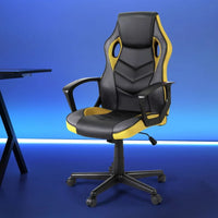 Artiss Gaming Office Chair Computer Executive Racing Chairs High Back Yellow
